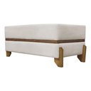 Ver imagem 1 de Puff Recamier Kodama para Cama King 200cm Pé Castanho Bege Bouclé