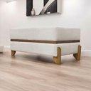 Ver imagem 3 de Puff Recamier Kodama para Cama King 200cm Pé Castanho Bege Bouclé