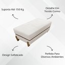 Ver imagem 2 de Puff Recamier Kodama para Cama King 200cm Pé Castanho Bege Bouclé