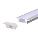 Ver imagem 1 de Perfil Slim 24mmx7mm embutir c/difusor alumínio Branco 2m GAYA