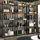 Ver imagem 1 de Estante para Livros Nobre 15 Prateleiras Estilo Industrial Freijó/black - Panorama Móveis
