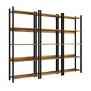 Ver imagem 3 de Estante para Livros Nobre 15 Prateleiras Estilo Industrial Freijó/black - Panorama Móveis