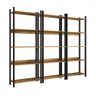 Estante para Livros Nobre 15 Prateleiras Estilo Industrial Freijó/black - Panorama Móveis - 3