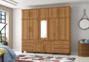 Ver imagem 1 de Roupeiro / Guarda Roupas Diam Triplex 2.40m com Espelho Casal Amplo Espaço Interno e Gavetas com Cha