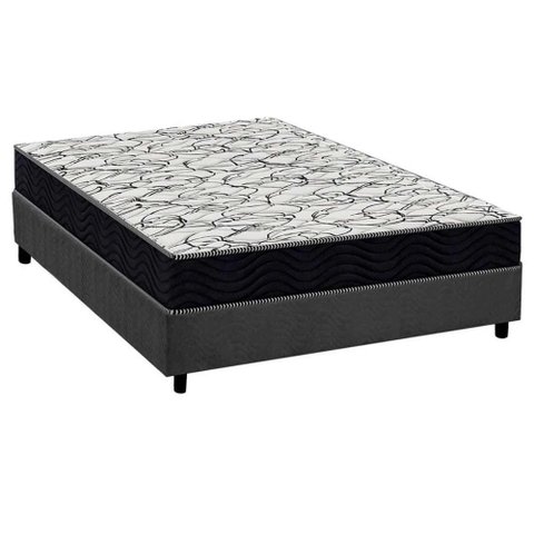 Cama Box Crc Casal +Colchão Ortopédico D45 AIRTECH150 Ortobom 138x188