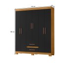 Ver imagem 2 de Guarda Roupa Casal 6 Portas 2 Gavetas Organizador para Quarto
