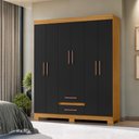 Ver imagem 1 de Guarda Roupa Casal 6 Portas 2 Gavetas Organizador para Quarto
