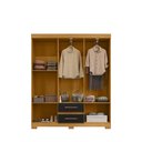 Ver imagem 3 de Guarda Roupa Casal 6 Portas 2 Gavetas Organizador para Quarto