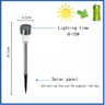 Luminaria Solar Balizadora Espeto Jardim Led Automatica em Inox Lampada Poste Recarregavel Luz Decor - 4