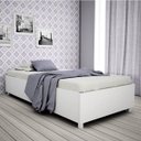 Ver imagem 1 de Cama Solteiro Mônaco com Colchão Espuma D33 Physical Espresso Móveis Branco