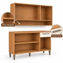 Ver mais imagens de Kit Cozinha Turquia Armário Aéreo 3 Portas e Balcão 3 Portas 2 Gavetas Espresso Móveis
