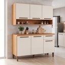 Ver imagem 1 de Kit Cozinha Turquia Armário Aéreo 3 Portas e Balcão 3 Portas 2 Gavetas Espresso Móveis