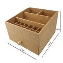 Ver imagem 5 de Caixa Mdf Organizadora de Maquiagem Aberta com 17 Divisões Tam:23,5x22x15,5cm Cod:banh039