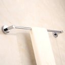 Ver imagem 3 de Toalheiro Cromado Porta Toalha Haste Reto Hotel Banheiro Casa Lavabo 60cm