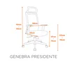 Cadeira Escritório Presidente Ergonômica NR17 Genebra - 8