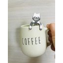 Ver imagem 5 de Caneca Bojuda Bege Colher Gatinho Coffee