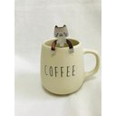 Ver imagem 4 de Caneca Bojuda Bege Colher Gatinho Coffee