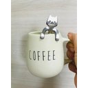 Ver imagem 3 de Caneca Bojuda Bege Colher Gatinho Coffee