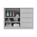 Ver imagem 2 de Cômoda Infantil Com 2 Portas e 4 Gavetas Pérola Cor Cinza Phoenix Baby 10296 - CINZA
