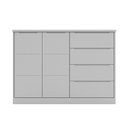 Ver imagem 1 de Cômoda Infantil Com 2 Portas e 4 Gavetas Pérola Cor Cinza Phoenix Baby 10296 - CINZA