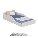 Ver imagem 2 de Cama Montessoriana Estofada Infantil Solteiro 196 cm X 99 cm Cor:Boucle Bege