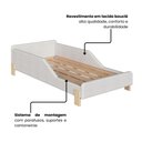 Ver imagem 4 de Cama Montessoriana Estofada Infantil Solteiro 196 cm X 99 cm Cor:Boucle Bege