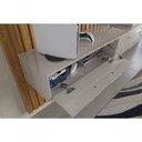 Ver imagem 4 de Bancada Suspensa Bali 1.9 Suporte P/ Decoração e Eletrônicos com Gaveteiro - Off White Perolizado