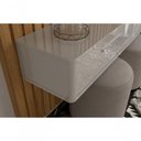 Ver imagem 3 de Bancada Suspensa Bali 1.9 Suporte P/ Decoração e Eletrônicos com Gaveteiro - Off White Perolizado