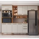 Ver imagem 2 de Armario de Cozinha Modulada 5 Peças com Tampo 280cm Isabelle Delmarco