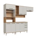 Ver imagem 1 de Armario de Cozinha Modulada 5 Peças com Tampo 280cm Isabelle Delmarco