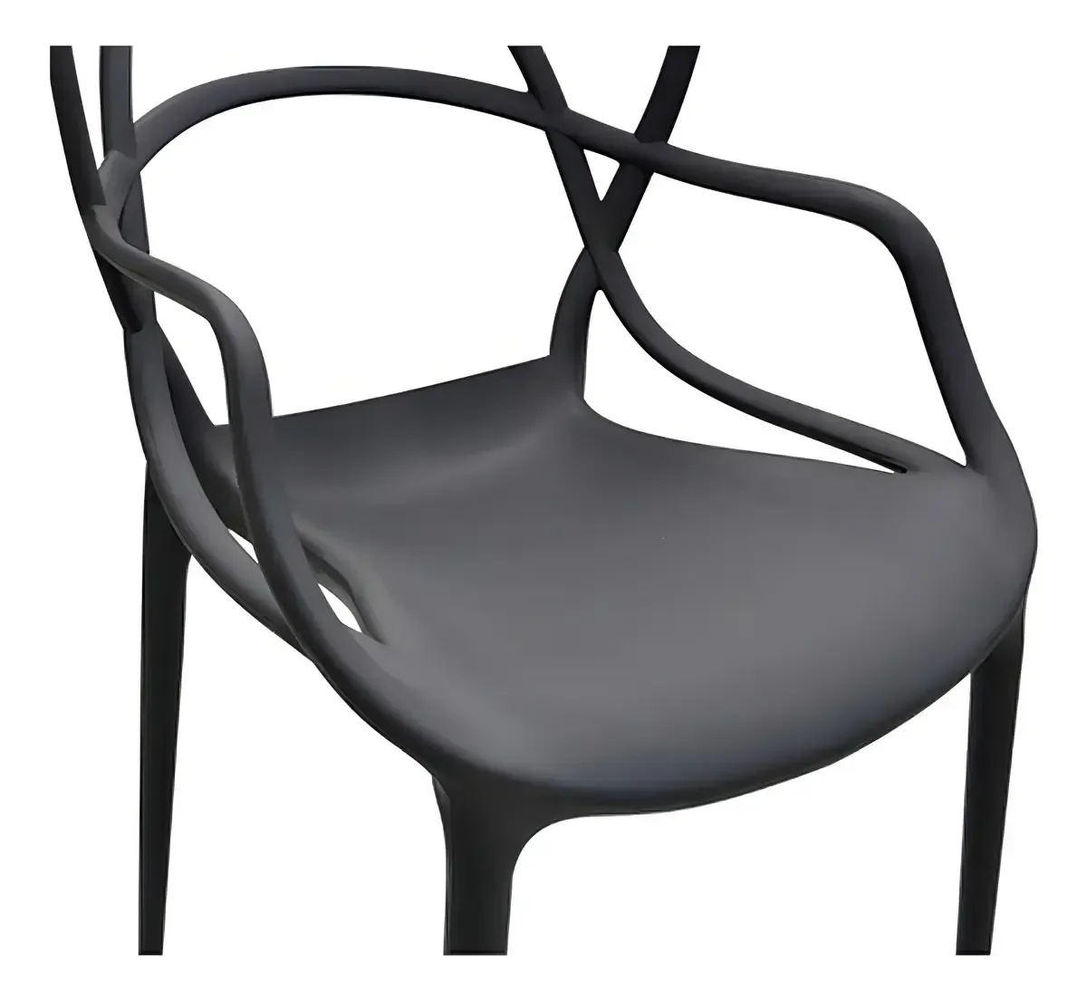 Ver imagem 3 de Kit 4 Cadeiras de Jantar Design Holanda Plástico Premium