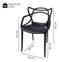 Ver imagem 5 de Kit 4 Cadeiras de Jantar Design Holanda Plástico Premium