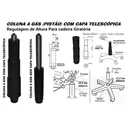 Ver imagem 4 de Cadeira Executiva Costurada Giratória com Braços Reguláveis Cor Preta Martiflex
