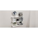 Ver imagem 3 de Kit com 03 Prateleiras Brancas em Mdf para Home-office 60 X 20