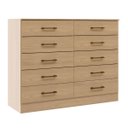 Ver imagem 2 de Cômoda para Quarto Casal Organizadora com 10 Gavetas Menu Móveis Carvalho
