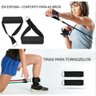 Kit Elástico para Treino Exercícios Malhar Musculação Casa - 2