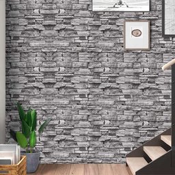 Kit 3 Rolos Papel Parede Lavavel Rustico Pedra Canjiquinha Open Star 32622 - 6