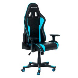 Cadeira Gamer MaxRacer Tactical Azul Reclina 180 Braço 3D - 2