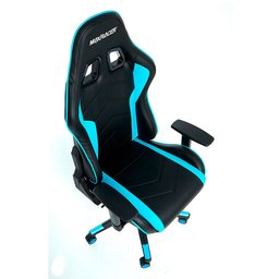 Cadeira Gamer MaxRacer Tactical Azul Reclina 180 Braço 3D - 3