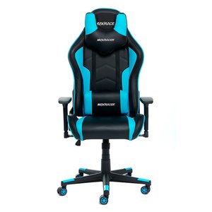 Cadeira Gamer MaxRacer Tactical Azul Reclina 180 Braço 3D