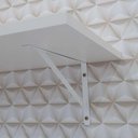 Ver imagem 2 de Kit 4 Prateleiras 60 X 30cm Branca com Mão Francesa