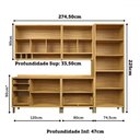 Ver imagem 4 de Armário de Cozinha Modulada com Balcão e Tampo 11 Portas 4 Gavetas Ágata 100% Mdf Vidro Reflecta Amê
