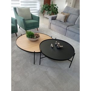 Conjunto Mesa de Centro Estilo Industrial 80/60 Cm