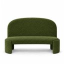 Ver imagem 3 de Kit Cabeceira King 158cm + Recamier Banco Puff Bouclé Fly:Verde