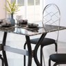 Conjunto de Mesa Viena 120x75cm com 4 Cadeiras Atenas Cromado e Tampo de Granito Tubform Cromo e - 2