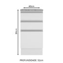 Ver imagem 3 de Balcão Glamy 40 cm 3 Gavetas Branco Madesa