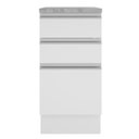 Ver imagem 6 de Balcão Glamy 40 cm 3 Gavetas Branco Madesa