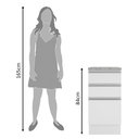 Ver imagem 4 de Balcão Glamy 40 cm 3 Gavetas Branco Madesa