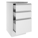 Ver imagem 2 de Balcão Glamy 40 cm 3 Gavetas Branco Madesa