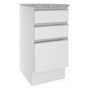 Ver imagem 1 de Balcão Glamy 40 cm 3 Gavetas Branco Madesa